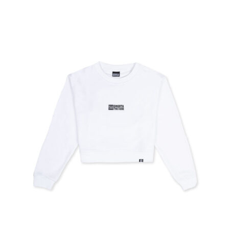 White Crop Top Classic Logo