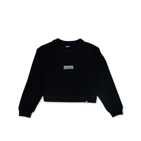 Black Crop Top Classic Logo