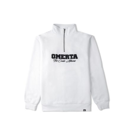 White Athens Code Half-Zip