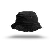 Washed Μαύρο Bucket Καπέλο Omerta Signature Script - Image 2